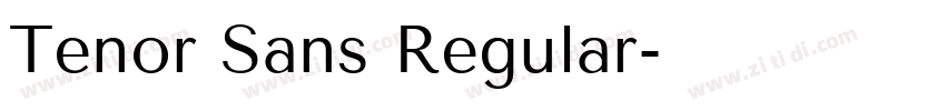 Tenor Sans Regular字体转换
